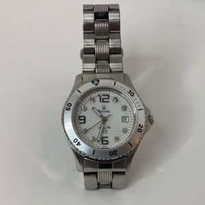Bulova silver watch for women